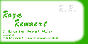 roza remmert business card